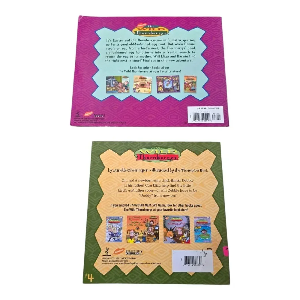 VTG Nickelodeon Wild Thornberrys Book Bundle Klasky Ksupo 2003 Y2K